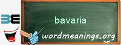 WordMeaning blackboard for bavaria